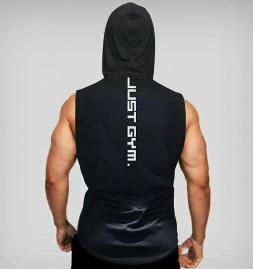 Fitness Vest Men Hooded Loose Clothes