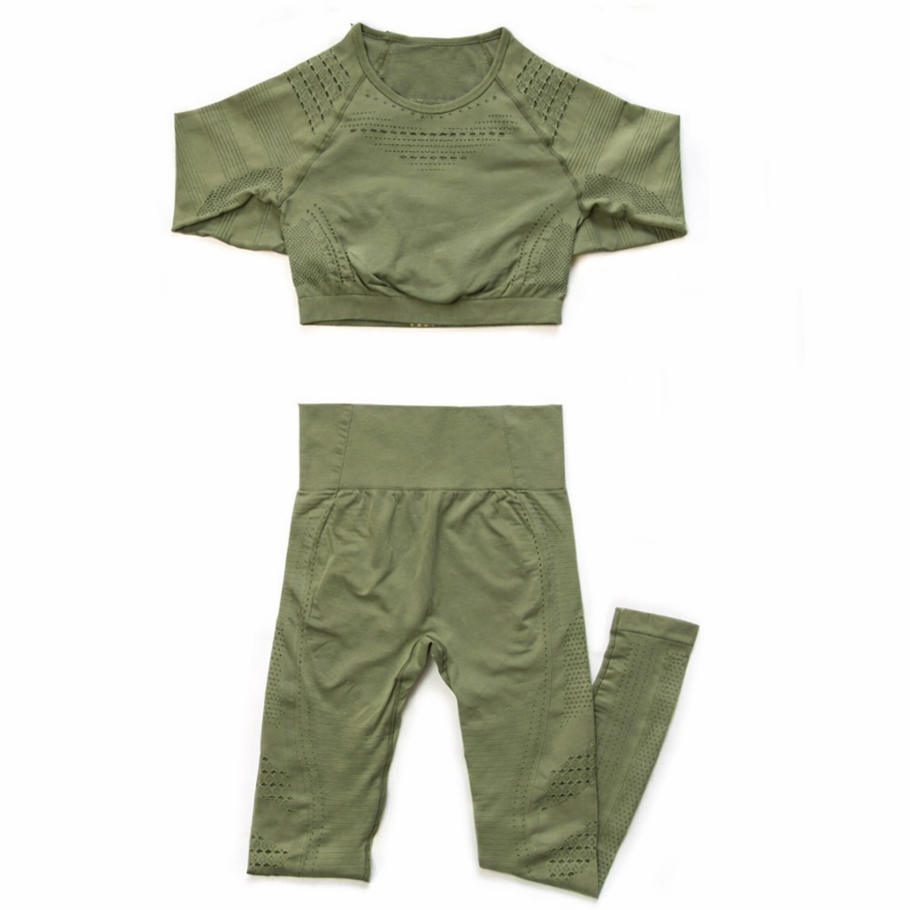 Seamless yoga gym suit