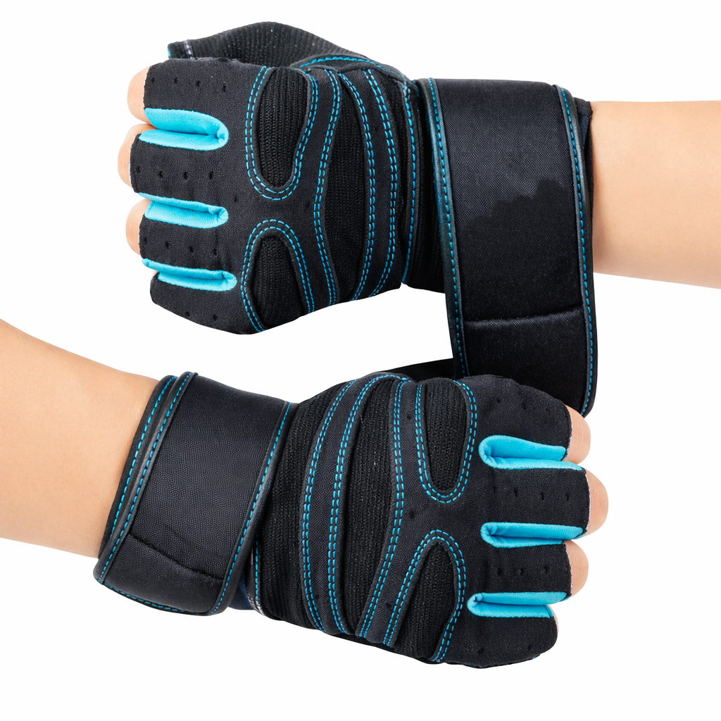 Half finger gym gloves