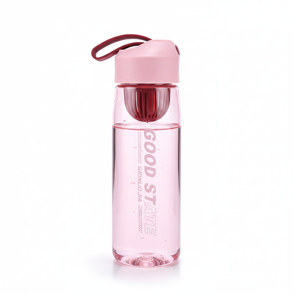 Portable Filter Screen With Sports Bottle Plastic Cup Fall Protection Strap Scale Water Bottle