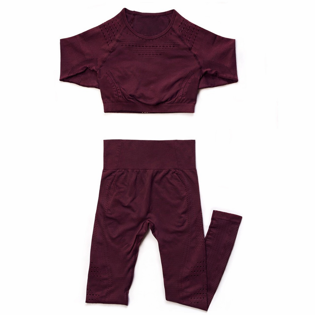 Seamless yoga gym suit